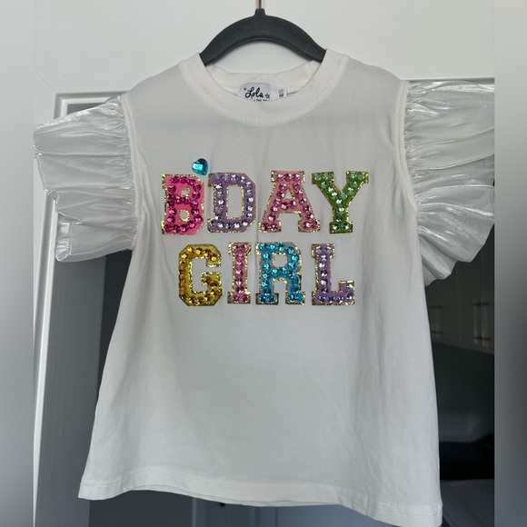 Lola & The Boys ⭐️bundle⭐️ bday girl shirt and sequin skirt size 4 - Picture 2 of 6